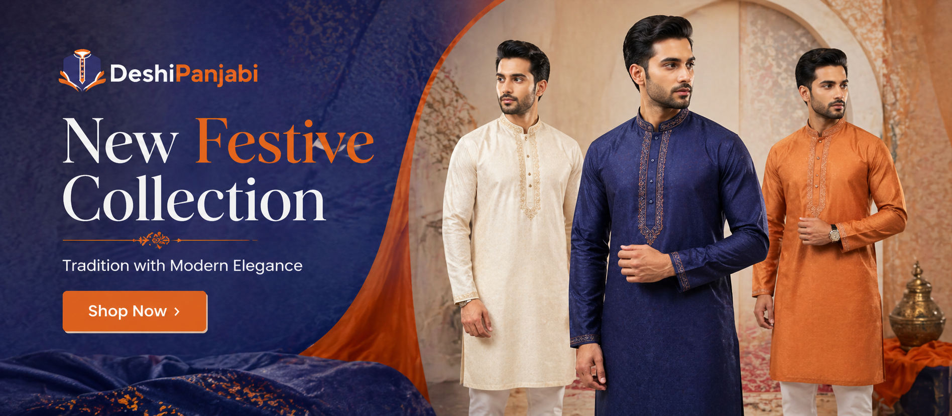 DeshiPanjabi festive collection banner